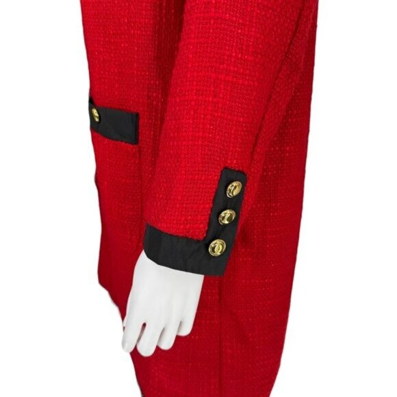 Tuckernuck NEW Red Coco Tweed Long Sleeve Retro Preppy Mini Dress Size S - Picture 10 of 12